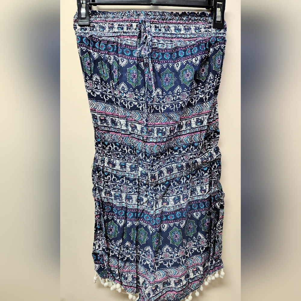 Rue 21 Mixed-Print Strapless Romper Size M